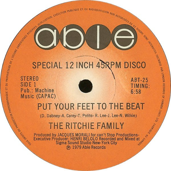 The Ritchie Family - Put Your Feet To The Beat | Able (ABT-25) - main