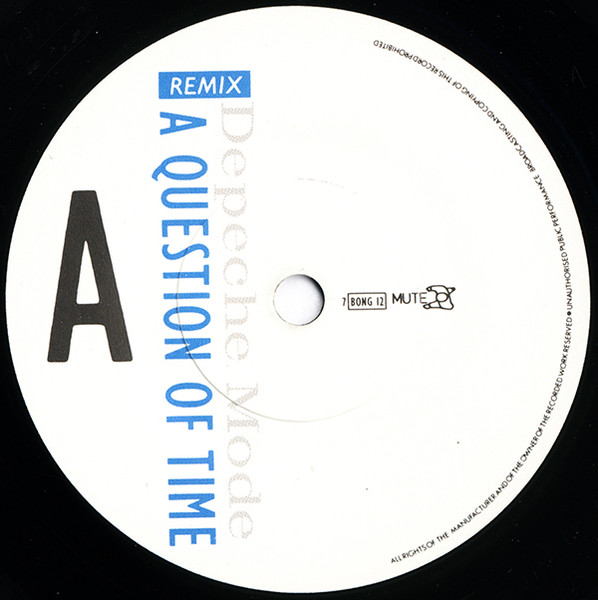Depeche Mode - A Question Of Time (Remix) | Mute (7 BONG 12) - 3