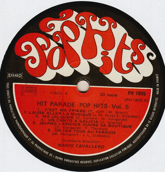 Mario Cavallero Et Son Orchestre - Hit Parade Chante - Pop Hits - Vol.5 | Pop Hits (PH 1805) - 3