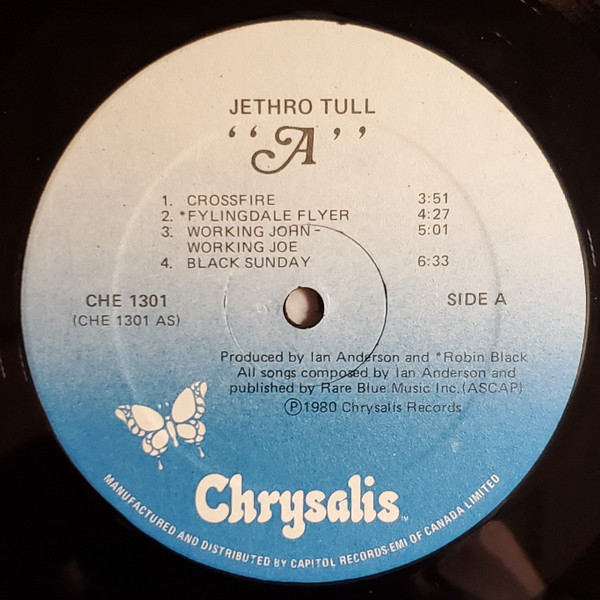 Jethro Tull - A [Vinyl] | Chrysalis (CHE 1301) - 4