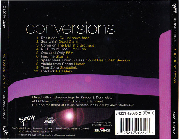 Kruder & Dorfmeister - Conversions - A K&D Selection | Spray Records (74321 42085 2) - 2 Kruder & Dorfmeister - Conversions - A K&D Selection | Spray Records (74321 42085 2) - 2