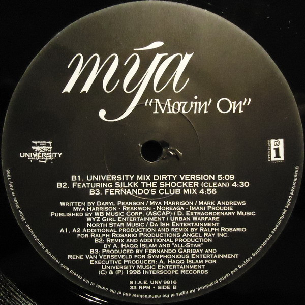 Mya - Movin' On | Interscope Records (UNV 9816) - 3 Mya - Movin' On | Interscope Records (UNV 9816) - 3