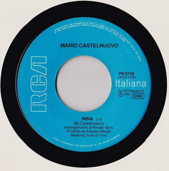 Mario Castelnuovo - Nina | RCA (PB 6739) - 3