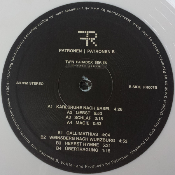 Patronen - Patronen A / Patronen B | Fundamental Records (FR007A) - 4 Patronen - Patronen A / Patronen B | Fundamental Records (FR007A) - 4