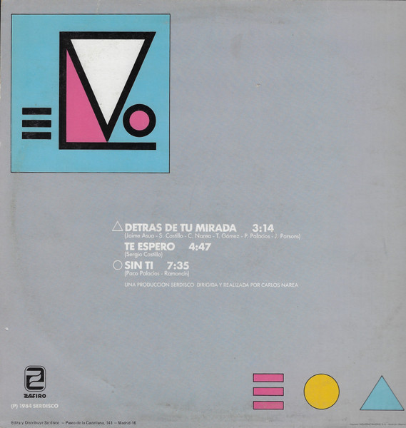 Luz Casal - Detrás de Tu Mirada / Te Espero / Sin Ti | Zafiro (OOS-644) - 2