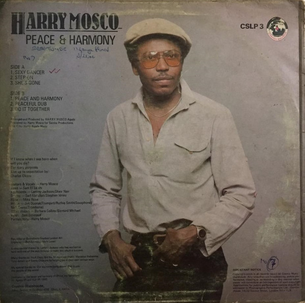 Harry Mosco - Peace & Harmony | Cosmic Sounds (CSLP 3) - 2 Harry Mosco - Peace & Harmony | Cosmic Sounds (CSLP 3) - 2