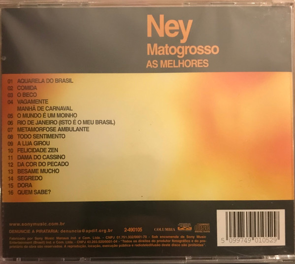 Ney Matogrosso - As Melhores | Columbia (2-490105) - 2