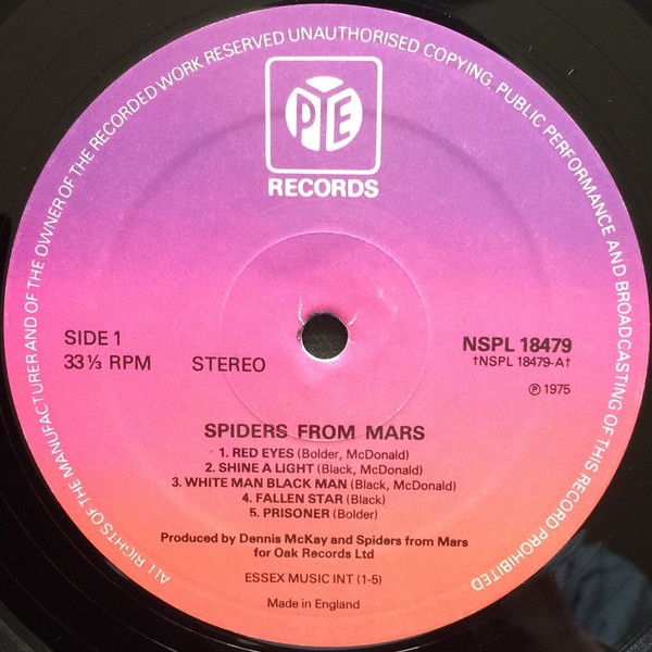 Spiders From Mars - Spiders From Mars | Pye Records (NSPL 18479) - 4