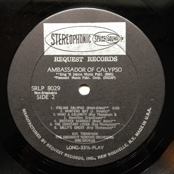 Roy Thompson - Ambassador Of Calypso | Request Records (SRLP 8029) - 4 Roy Thompson - Ambassador Of Calypso | Request Records (SRLP 8029) - 4