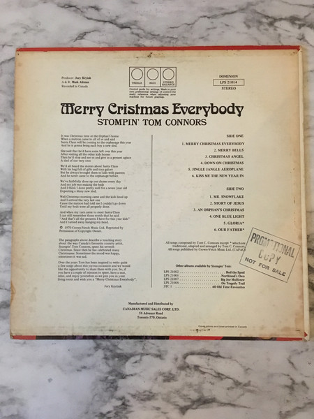 Stompin' Tom Connors - Merry Christmas Everybody | Dominion (21014) - 2 Stompin' Tom Connors - Merry Christmas Everybody | Dominion (21014) - 2