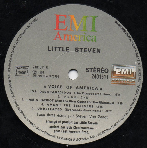 Little Steven - Voice Of America | EMI America (2401511) - 4 Little Steven - Voice Of America | EMI America (2401511) - 4