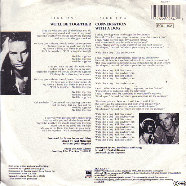 Sting - We'll Be Together | A&M Records (390 254-7) - 2