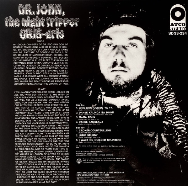 Dr. John , The Night Tripper - Gris-Gris | ATCO Records (SD 33-234)
