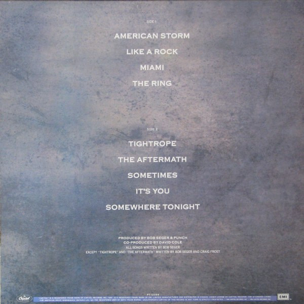 Bob Seger And The Silver Bullet Band - Like A Rock | Capitol Records (PT-12398) - 2 Bob Seger And The Silver Bullet Band - Like A Rock | Capitol Records (PT-12398) - 2