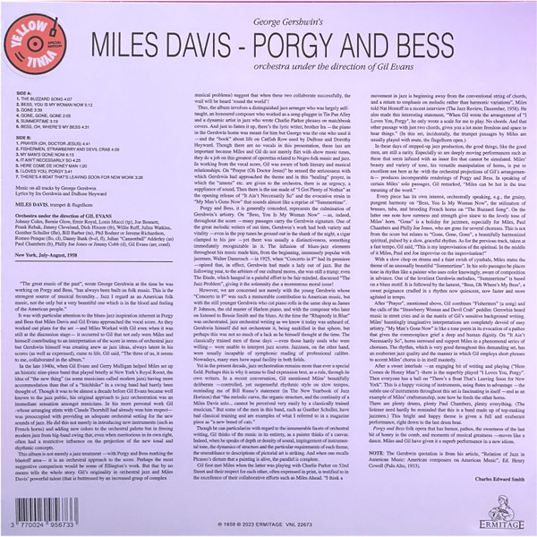 Miles Davis , George Gershwin - Porgy And Bess | Ermitage (VNL22673) - 2