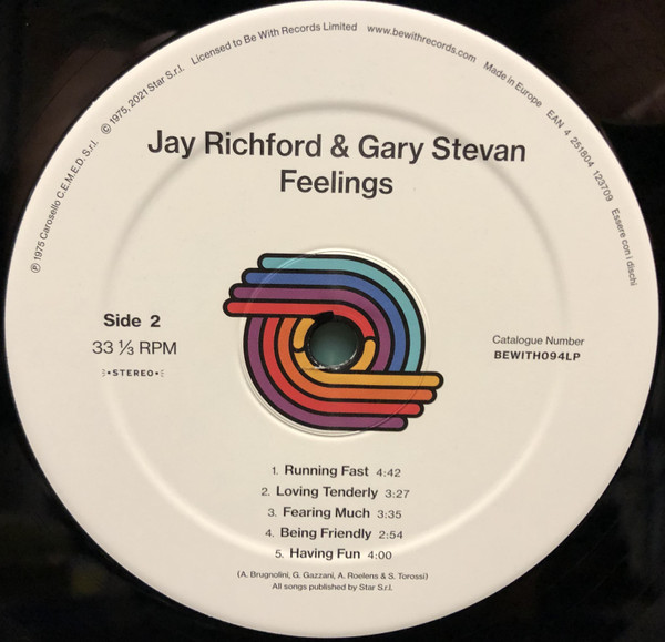 Jay Richford & Gary Stevan - Feelings | Be With Records (BEWITH094LP) - 3 Jay Richford & Gary Stevan - Feelings | Be With Records (BEWITH094LP) - 3