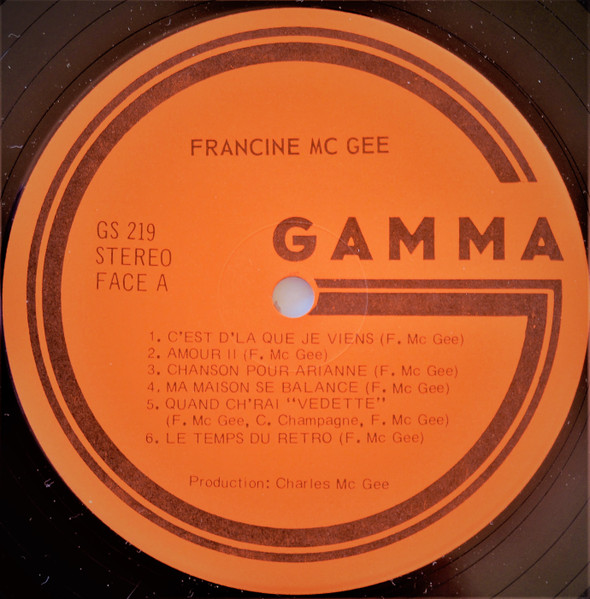 Francine McGee - Une Québécoise Errante | Gamma (GS 219) - 3 Francine McGee - Une Québécoise Errante | Gamma (GS 219) - 3