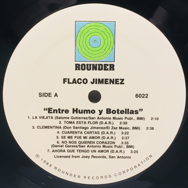 Flaco Jimenez - Entre Humo Y Botellas | Rounder Records (6022) - 3 Flaco Jimenez - Entre Humo Y Botellas | Rounder Records (6022) - 3
