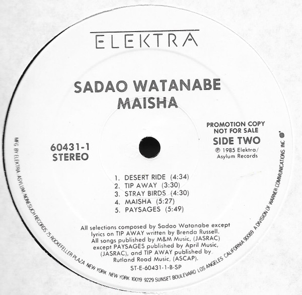 Sadao Watanabe - Maisha | Elektra (60431-1) - 3