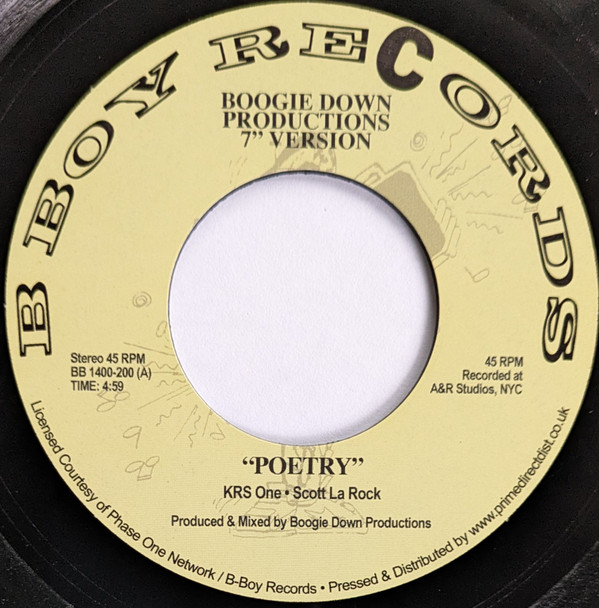 Boogie Down Productions - Poetry / My 9mm Goes Bang | B-Boy Records (BB 1400-200) - 2 Boogie Down Productions - Poetry / My 9mm Goes Bang | B-Boy Records (BB 1400-200) - 2