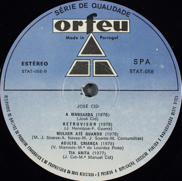José Cid - O Meu Piano | Orfeu (STAT 058) - 4 José Cid - O Meu Piano | Orfeu (STAT 058) - 4