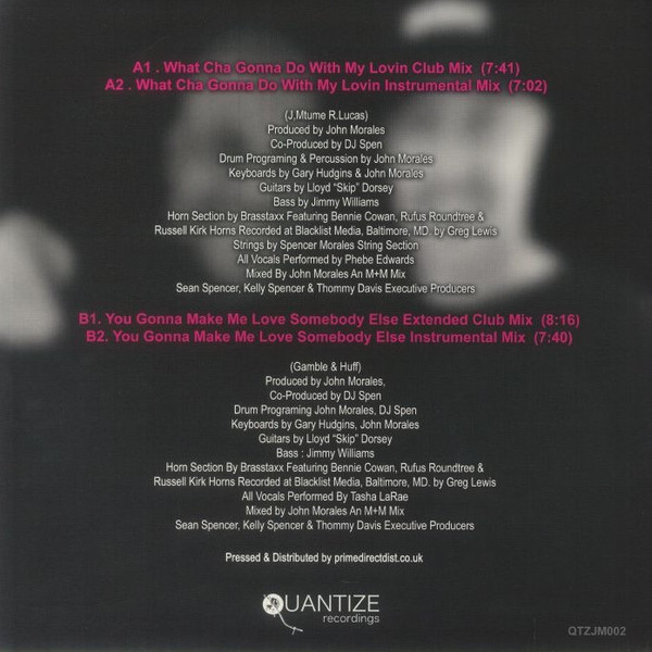 Spencer Morales Ft Phebe Edwards & Tasha LaRae - What Cha Gonna Do With My Lovin / You Gonna Make Me Love Somebody Else | Quantize Recordings (QTZJM002) - 2