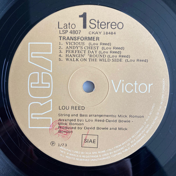 Lou Reed - Transformer | RCA (LSP-4807) - 2 Lou Reed - Transformer | RCA (LSP-4807) - 2