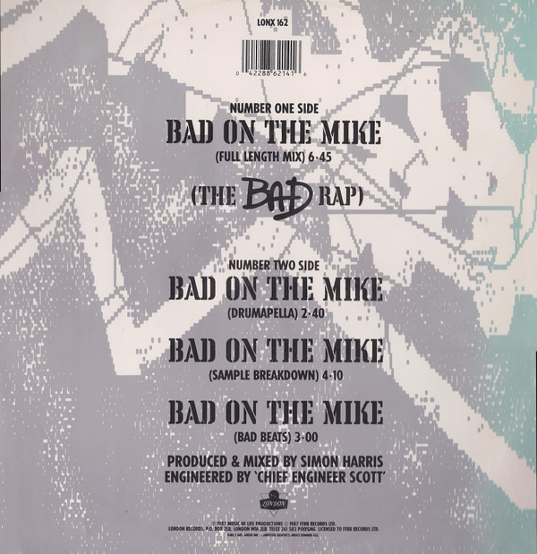 Simon Harris Featuring 3 Boom MC's - Bad On The Mike | London Records (LONX 162) - 2 Simon Harris Featuring 3 Boom MC's - Bad On The Mike | London Records (LONX 162) - 2