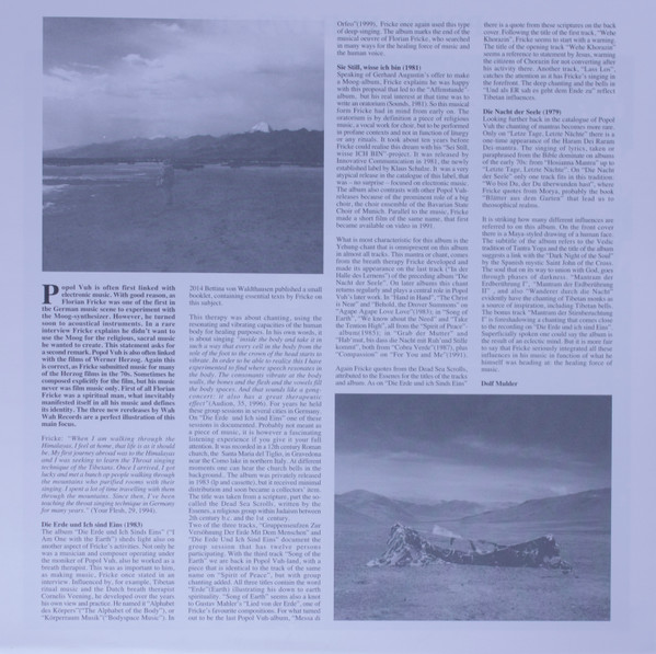 Florian Fricke - Die Erde Und Ich Sind Eins = I Am One With The Earth | Wah Wah Records (LPS190) - 4