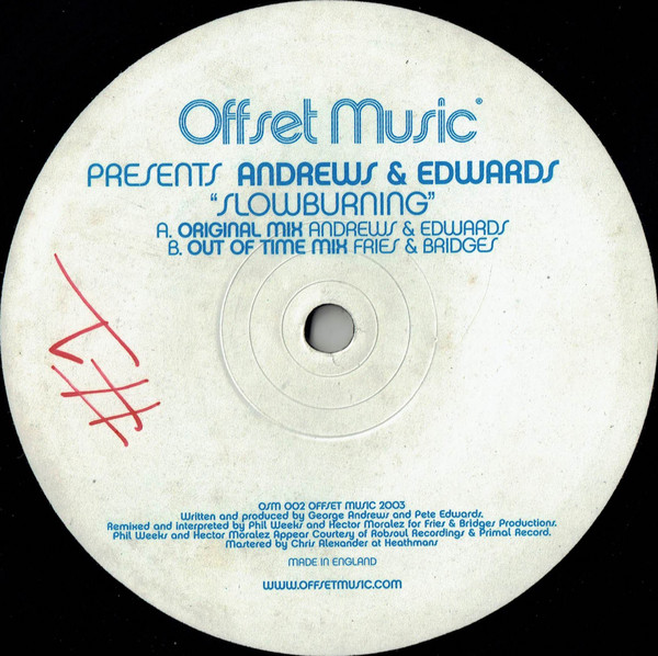 George Andrews & Pete Edwards - Slowburning | Offset Music (OSM002) - main