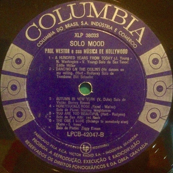 Paul Weston And His Music From Hollywood - Solo Mood | Columbia (LPCB-42047) - 4