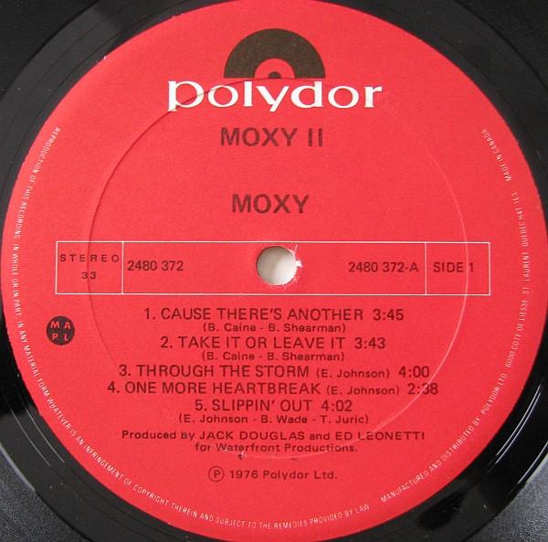 Moxy - Moxy II | Polydor (2480 372) - 3 Moxy - Moxy II | Polydor (2480 372) - 3