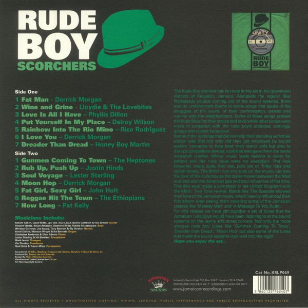 Various / The Bunny Lee Allstars - Rude Boy Scorchers | Kingston Sounds (KSLP069) - 2