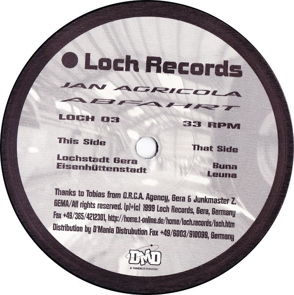 Jan Agricola - Abfahrt | Loch Records (Loch 03) - main