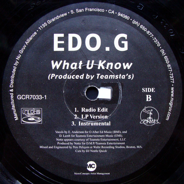 Ed O.G - Sayin' Somethin' / What U Know | Ground Control Records (GCR7033-1) - 2 Ed O.G - Sayin' Somethin' / What U Know | Ground Control Records (GCR7033-1) - 2