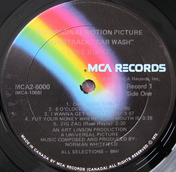Norman Whitfield - Car Wash (Original Motion Picture Soundtrack) (2LP) [Vinyl] | MCA Records (MCA2-6000) - 4