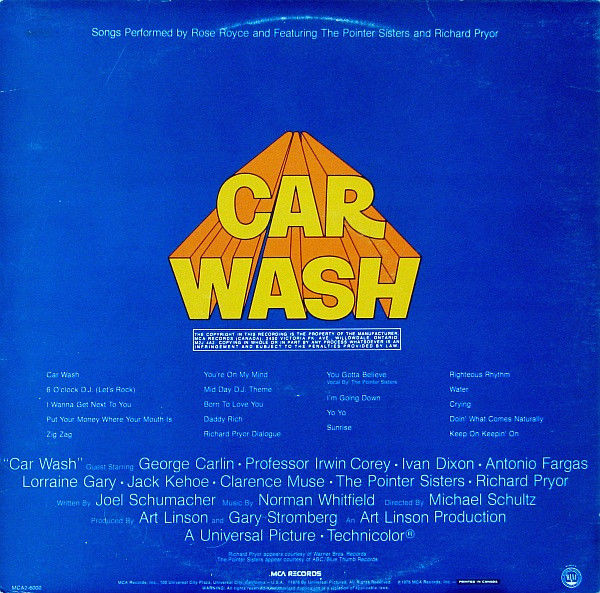 Norman Whitfield - Car Wash (Original Motion Picture Soundtrack) (2LP) [Vinyl] | MCA Records (MCA2-6000) - 3