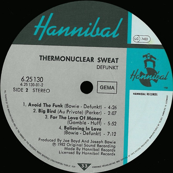 Defunkt - Thermonuclear Sweat | Hannibal Records (6.25130 YP) - 4