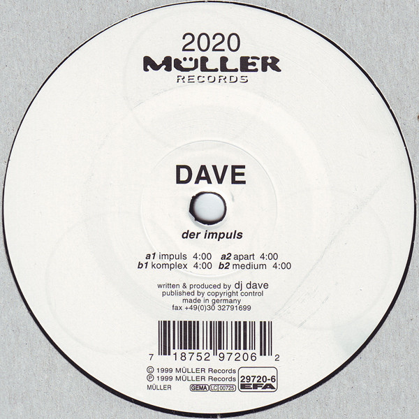 Dave - Der Impuls | Müller Records (MÜLLER 2020)