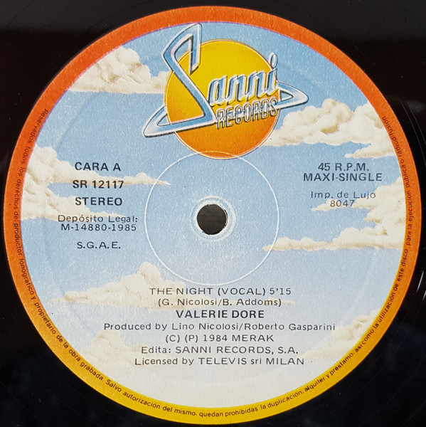 Valerie Dore - The Night | Sanni Records (SR 12117) - 3