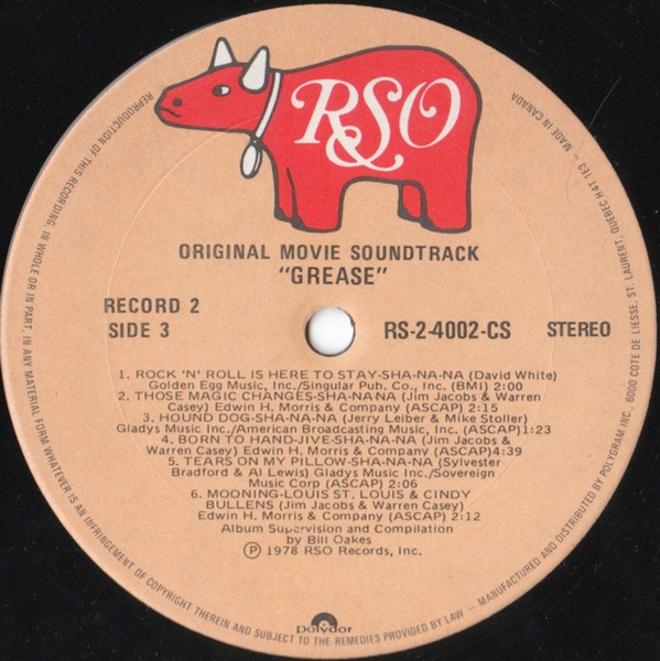 Various - Grease (The Original Soundtrack From The Motion Picture) | RSO (RS-2-4002) - 4