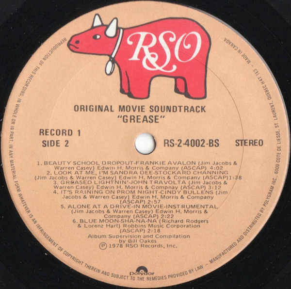 Various - Grease (The Original Soundtrack From The Motion Picture) | RSO (RS-2-4002) - 3