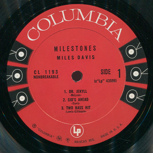 Miles Davis - Milestones | Columbia (CL 1193) - 3 Miles Davis - Milestones | Columbia (CL 1193) - 3