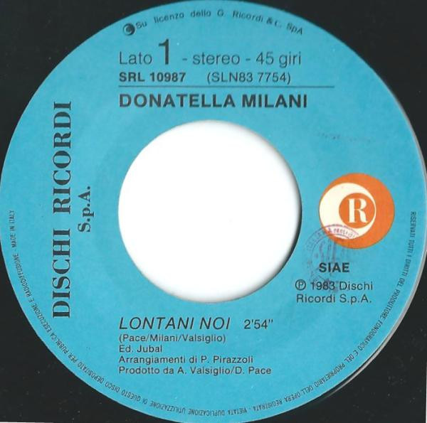Donatella Milani - Lontani Noi | Ricordi (srl 10987) - 2