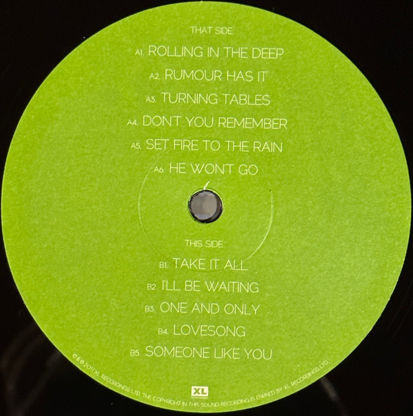 Adele - 21 | XL Recordings (XLLP 520) - 3