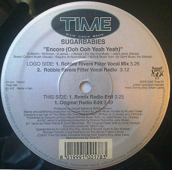 Sugar Babies - Encore (Ooh Ooh Yeah Yeah) | TIME (TIME 188)