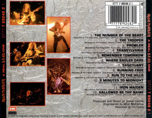 Iron Maiden - A Real Dead One | EMI United Kingdom (0777 7 89248 2 1) - 2