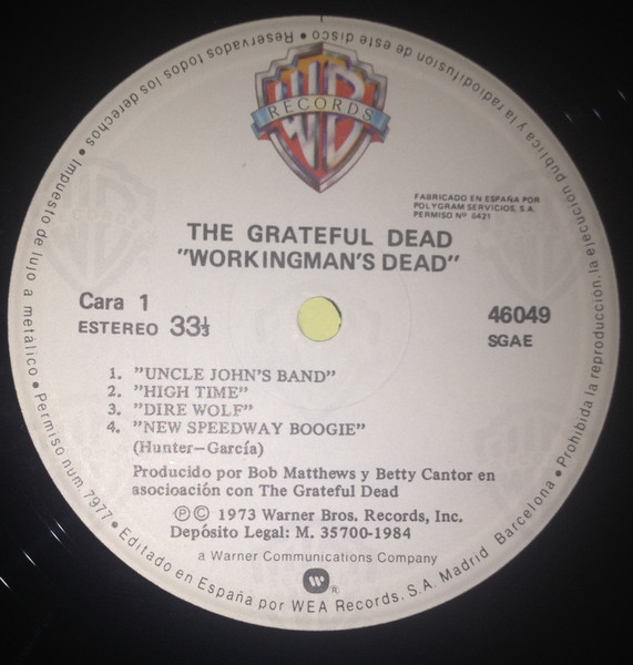 The Grateful Dead - Workingman's Dead - Vinilo | Warner Bros. Records (LB 46049) - 3