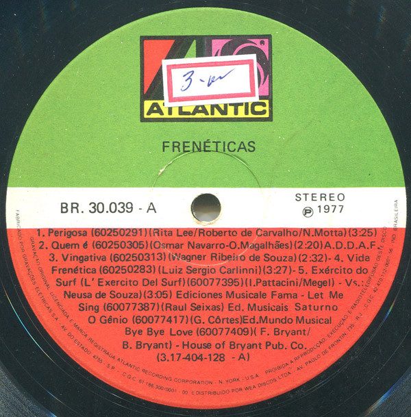 Frenéticas - Frenéticas | Atlantic (BR 30.039)