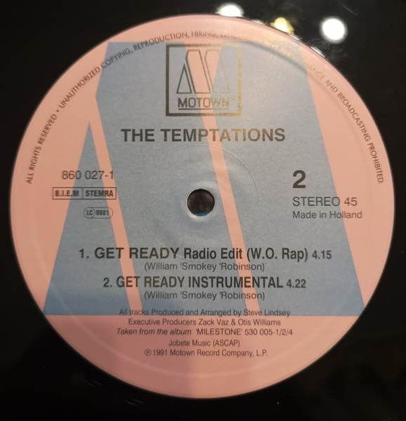 The Temptations - Get Ready | Motown (860 027-1) - 4 The Temptations - Get Ready | Motown (860 027-1) - 4
